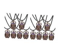 VANZACK 12 Pièces Collier De Pour Pendentif Ancien Charme Collier à Breloques Rétro or Bijoux Égyptiens Pu Bleu