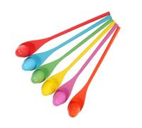 VANZACK 12 Pièces De Jouets De Couleur Jeu D Extérieur pour Enfants Jeu De Relais D Œufs Œufs Et De Cuillères Course De Relais pour Enfants Course