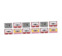 VANZACK 12 Pièces Épingles à Forme de Cassette Rétro Broches Cartoon Vintage pour Décoration de Vêtements pour