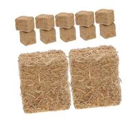 VANZACK 12 pièces Miniatures Haystacks Décor Naturel pour Paysage de Jardin Maison de Poupée Accessoire DIY Simulation Réaliste