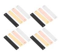 VANZACK 12 Pièces Pendentif Vierge à Estampiller Rectangulaire | Double Trou, Surface Lisse et Épaisseur Modérée, pour Chien et Animal, Créations DIY