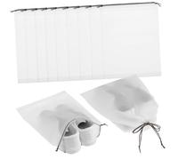 VANZACK 12 pièces Sac à Chaussures de Voyage Semi Transparent Lot Cordon PE Organisateur et Compact pour Rangement Valise et Bagages