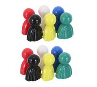 VANZACK 120 Pièces Plastic Snowman Chess Pawns Multi-Color Solid Meeples Tokens for Classroom Sorting Counting Family Board Games and Educational Play