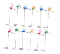 VANZACK 12pièces Pince Libellule Pour Chapeau Décoration De Jardin Extérieur Statue Insecte Pinces à Poteau Pour Décoration De Jardin