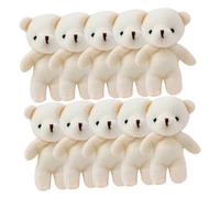 VANZACK 15 pièces Lot de Mini Peluches Ours Porte Clés Pendentif Ours Doux pour Décoration DIY et Accessoires Portables