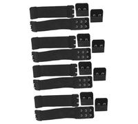 VANZACK 16 Pièces Extensions de Soutien Réglables Lot de Bandes Élastiques Confortables et Accessoires pour Perruques Noir