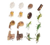 VANZACK 16 pièces Modèle Animal Jeu Éducatif Cycle pour Garçon Fille Maternelle Jouets Cognitifs Réalistes pour Interaction Parent Garçon Fille Couleur Aléatoire Couleur Aléatoire