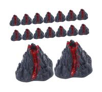 VANZACK 16 pièces Modèle Miniature Volcanique Plastique Décoration Réaliste pour Micro-Paysage avec Effet Lave Ornement Naturel Compact pour Bureau et Étagère