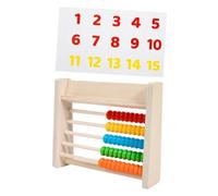 VANZACK 1Ensemble Boulier Bois pour Garçon Fille Éducatif Mathématique Cartes Outil Apprentissage des Développement de Coordination