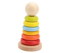 VANZACK 1Ensemble Jeux Empilage Bois Blocs Colorés Éducatifs pour Garçon Fille Ans de Développement Montessori pour Renforcer Les Compétences et Relation Parent Garçon Fille