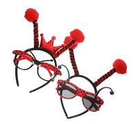 VANZACK 1Ensemble Set de Costume de Coccinelle pour Bandeau et Lunettes Ladybug Accessoires de Déguisement pour Fête Anniversaire Carnaval et Cosplay