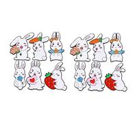 VANZACK 2 Ensembles Broche Adorable Épinglette Décorative Pour Vêtements Sacs Et Accessoires De Pâques Design Cartoon 6 Pièces * 2