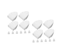 VANZACK 2 Ensembles Chapeau De Balustre Chapeaux De Poteau Paysage Capuchons Sombre Cours De Clôture Chapeau De Poteau De Clôture en Bois Caps Post-clôture Plastique Blanche 10 Pièces * 2