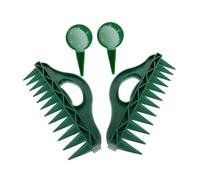 VANZACK 2 Ensembles Planteuse Manuelle à Main Outil de Jardinage Ergonomique pour Creuser Transplanter Distributeur de Bulbes pour Plantes