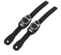 VANZACK 2 Ensembles Sangles de Boucle, Réglables, Noir | Vis, pour Quad et Glace, Plastique et Métal, Fermeture à Cliquet Sécurisée, Entraînement