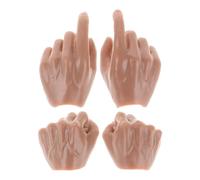 VANZACK 2 Paires Échelle Mains Miniatures Réalistes pour Poupées DIY Accessoires de Remplacement Abs Articulations Multiples Lot de Peau Naturelle