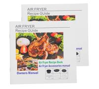 VANZACK 2 Pièces Air Fryer Cookbook Quick Recipes Step By Step Cooking Guide For Beginners Healthy Meals Family Parties