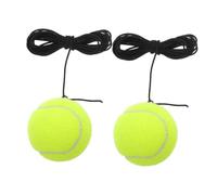 VANZACK 2 pièces Balle de Tennis Compacte pour Entraînement avec Corde Élastique Balle Dentraînement pour Débutants Améliore Coordination et Réflexes Pratique sans