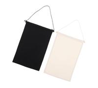 VANZACK 2 pièces Bannière pour Épingles et Broches Organisateur de Pins Canvas Support de Portable pour Collection de Badges et Patchs Noir Beige