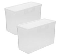 VANZACK 2 pièces Boîte de Rangement pour Fromage avec Couvercle Étanche Boîte Compacte PP pour Beurre Frais et Tranches de Fromage pour Cuisine et Conservation Alimentaire