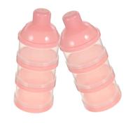 VANZACK 2 pièces Boîte Doseuse Empilable pour Lait Poudre Garçon Fille Niveaux Étanche et Portable Lot de Boîtes de Rangement Alimentaire PP Pratique pour Voyage et Stockage de