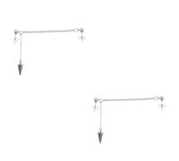 VANZACK 2 Pièces Boucles Doreilles Doubles Pendantes pour Femmes Style Punk Minimaliste avec Chaîne et Pompon Bijoux Élégants pour Festivals et Fêtes