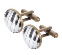 VANZACK 2 pièces Boutons de Manchette Homme Motif Piano Créatif Accessoires Chemise Élégants pour Costume Boutons de Manchette Tuxedo Durables et Décoratifs Adaptés Aux Tenues Habillées
