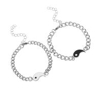 VANZACK 2 pièces Bracelet Couple Acier Inoxydable avec Chaîne Ajustable de Bijoux Relationnel Élégant pour Couples pour Saint Valentin