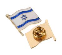 VANZACK 2 Pièces broche d'Israël Pin de drapeau israélien drapeau de l'amitié israélienne badges Épinglettes du drapeau américain et israélien épinglette américaine pièce d'Israël alliage