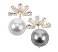 VANZACK 2 Pièces Broche Épingle Nourrice Perles Simulées Épingle Costume Durable pour Ajustement Vêtement Accessoire Élégant pour Femmes et Fixation Facile pour Cardigan Robe et Jupe