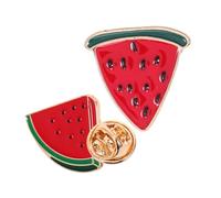 VANZACK 2 pièces Broche Pastèque Créative Alliage Lot de Pins Cartoon pour Vêtements Sacs à Dos et Cols Accessoires Été Femme