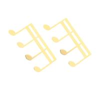 VANZACK 2 Pièces Clip de Musique Métal Doré pour Pupitre Lot de Pinces Robustes pour Partitions Piano Guitare Violon Clavier Maintien Sécurisé pour Musiciens Extérieur et Scène