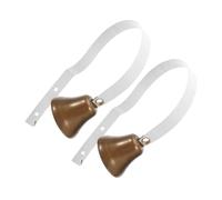 VANZACK 2 Pièces Cloche Murale Vintage Métal pour Chiens Sonnette Dressage Propreté Chiot Signal Sonore pour Communication Animale Décoration Élégante et Installation Murale Simple