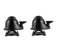 VANZACK 2 Pièces Cloche pour Trottinette et Vélo en Aluminium, Noire, Installation Facile, Réglable à Droite Gauche, pour Skateboard et Vélo Électrique