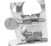 VANZACK 2 pièces Collier de Serrage Métallique Argenté pour Bec de Saxophone Alto Mi Bémol Accessoire Saxophone Facile à Installer Lot de Clips pour Embouchure