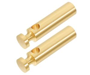 VANZACK 2 Pièces Connecteur de Poteau en Laiton pour Armoire à Vin, | Installation Facile, Empêche les Objets de Tomber, Usage Rv et Applications Décoratives, Couleur Or