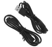 VANZACK 2 Pièces Cordon de Recharge pour Rasoir Électrique Connecteur de 8, Câble de Charge en Caoutchouc Noir, Conductivité, Accessoire pour Rasoir et Tondeuse