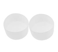 VANZACK 2 Pièces Couverture de Fond de Tasse en Plastique, Manchon Antidérapant et Isolant, Résistant à L’Usure, pour Bouteille D’Eau et Gobelet, Maintien en Place, Usage Maison