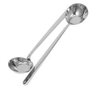 VANZACK 2 pièces Cuillères de Service pour Soupe Acier Inoxydable avec Manche Ergonomique et Fond Incliné Antidébordement Cuillères à Soupe Professionnelles pour Cuisine Maison et