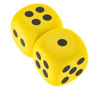 VANZACK 2 Pièces Dés Mousse EVA Lot de Grands Dés Colorés Arrondis Multifonction pour Jeux de Société Fêtes École et Loisirs