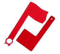 VANZACK 2 Pièces Drapeau de Boîte Aux Lettres Acrylique Rotatif Indicateur de Courrier Extérieur Accessoire Décoratif pour Mural et Poteau Lot de Rouge