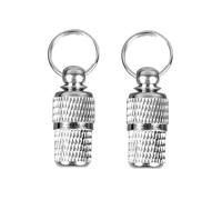 VANZACK 2 pièces Étiquette Identification pour Animaux Tube Argenté et Facile à Attacher Au Collier pour Chiens et Porte Adresse Pratique et Durable