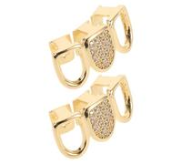 VANZACK 2 Pièces Fausses Dents En Zircon Pour Cosplay Et Halloween Bijoux Dentaires Amovibles Accessoires De Prothèse Hip-hop