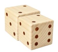 VANZACK 2 pièces Grands Dés Bois pour Jeux de Société Garçon Fille Dés Arrondis Sécurisés Lot pour Maison et Fête