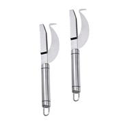 VANZACK 2 pièces Grattoir Poisson Acier Inoxydable Multifonctionnel Éliminateur d'Écailles et Ouvre-ventres Ergonomique Antidérapant pour Cuisine Familiale