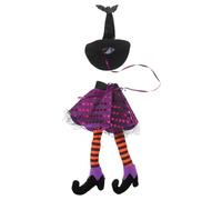 VANZACK 2 pièces Housse de Bouteille Vin Halloween Sorcière Rouge Décoration Fête Table Réutilisable Facile à Installer Compatible Bouteilles Variées