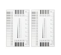 VANZACK 2 Pièces Kit de Mesure de Fissures en Plastique Multi-fonction Portable Règle Transparente pour Inspection Précise sur Chantier de Construction