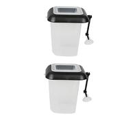 VANZACK 2 Pièces Mangeoire pour Aquarium Crevette Usine vers De Farine Chargeur De vers Rouges D'aquarium Poisson Mangeur De Cône Couvoir Changeur d'eau D'aquarium Étang Plastique Black
