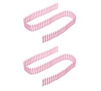 VANZACK 2 Pièces Mini-clôture en Bois de 1m, Flexible et Décorative | Rose, Texture Unique, pour Jardin Féerique et Mini Ferme, Facile à Plier, Adaptée aux Garçon et Filles