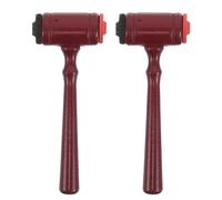 VANZACK 2 Pièces Mini Tampon Maillet de Juge en Bois pour DIY Scrapbooking et Cahier Créatif Tampon Bois Multifonction pour Bureau Classe et Jeu de Rôle